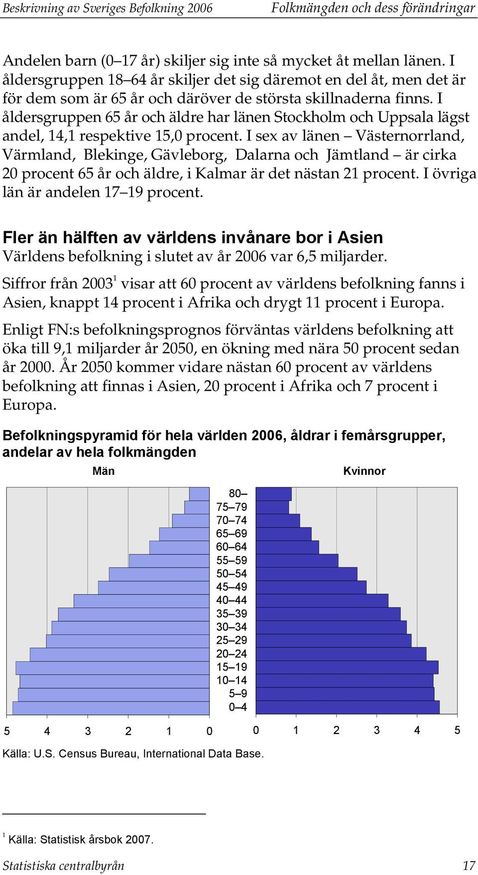 I åldersgruppen 65 år och äldre har länen Stockholm och Uppsala lägst andel, 14,1 respektive 15,0 procent.