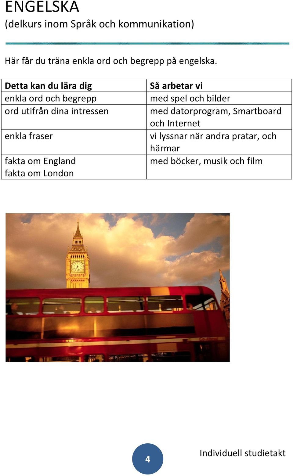 enkla ord och begrepp ord utifrån dina intressen enkla fraser fakta om England