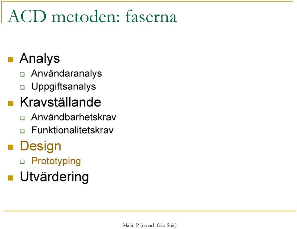 Kravställande Användbarhetskrav