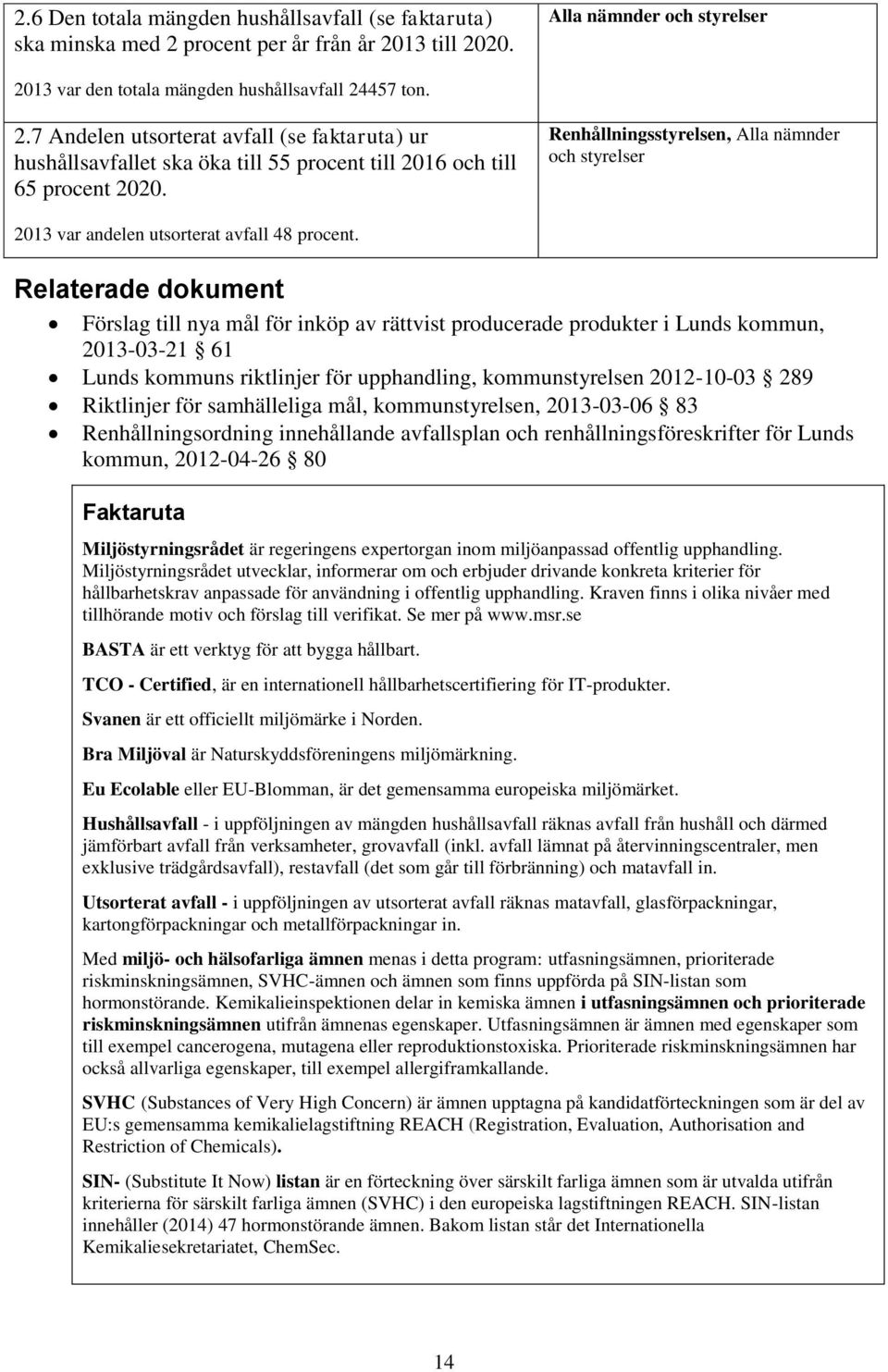Relaterade dokument Förslag till nya mål för inköp av rättvist producerade produkter i Lunds kommun, 2013-03-21 61 Lunds kommuns riktlinjer för upphandling, kommunstyrelsen 2012-10-03 289 Riktlinjer