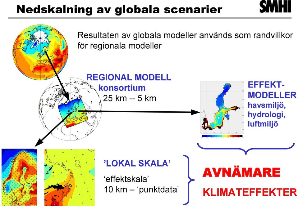 konsortium 25 km -- 5 km EFFEKT- MODELLER havsmiljö, hydrologi,