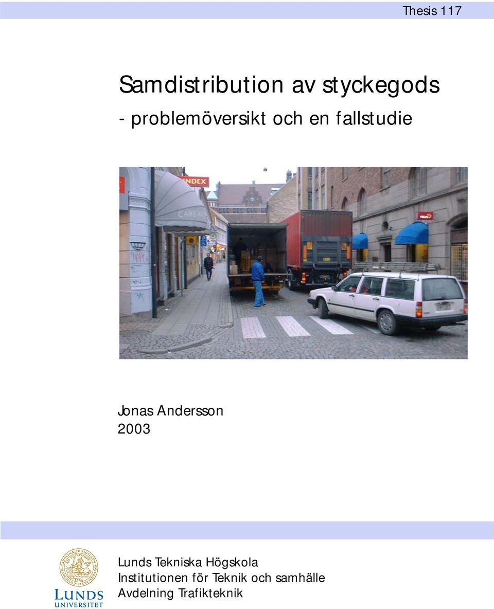 Andersson 2003 Lunds Tekniska Högskola