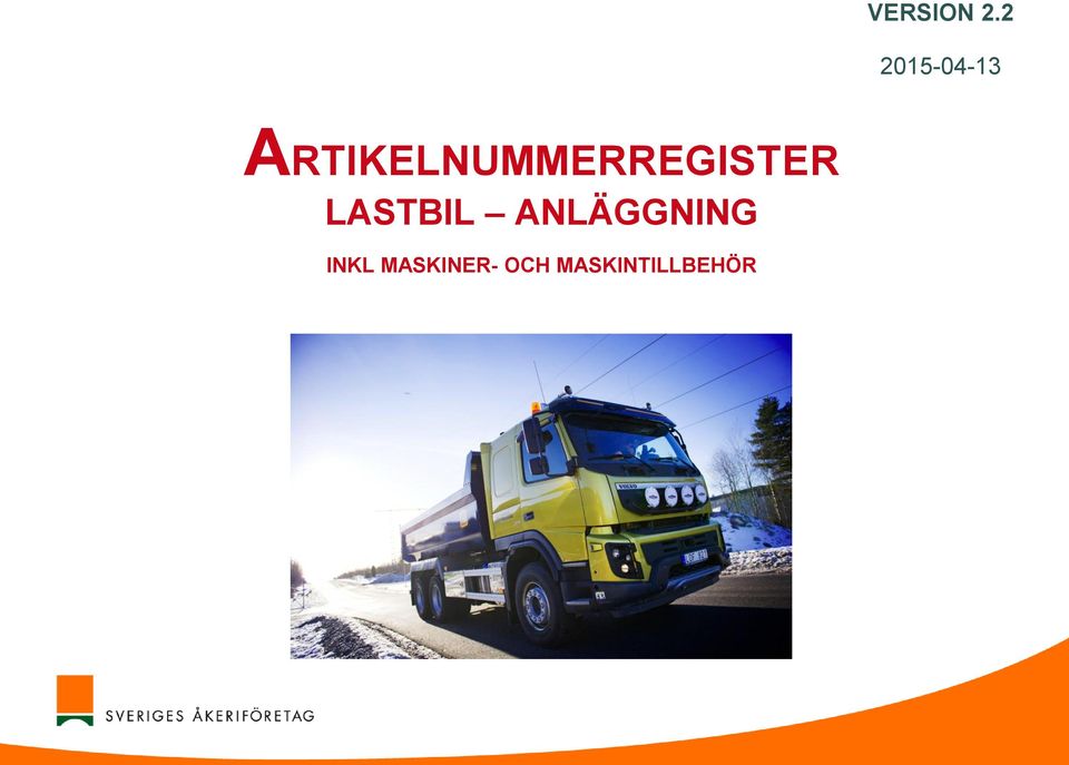 ARTIKELNUMMERREGISTER