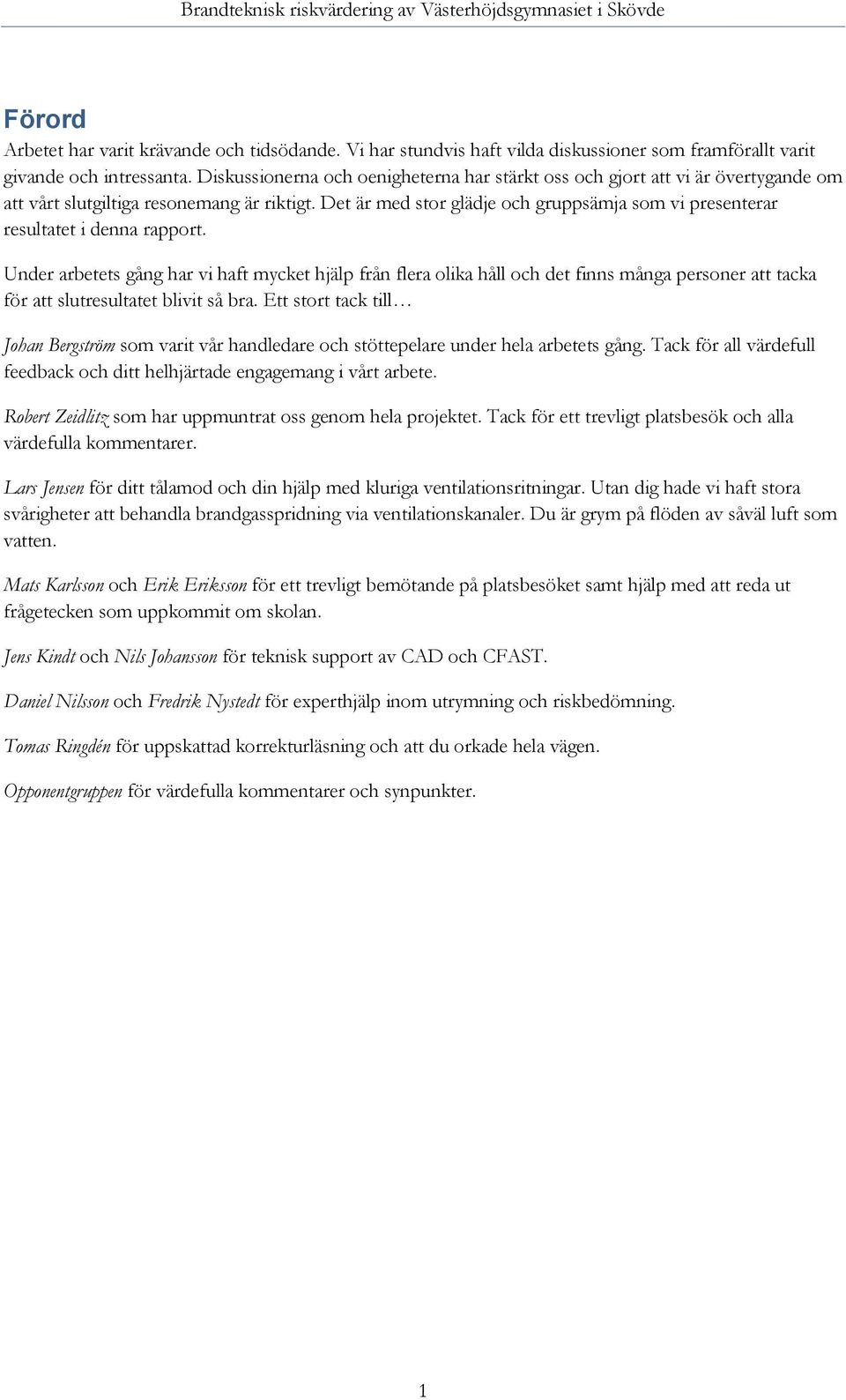 Det är med stor glädje och gruppsämja som vi presenterar resultatet i denna rapport.