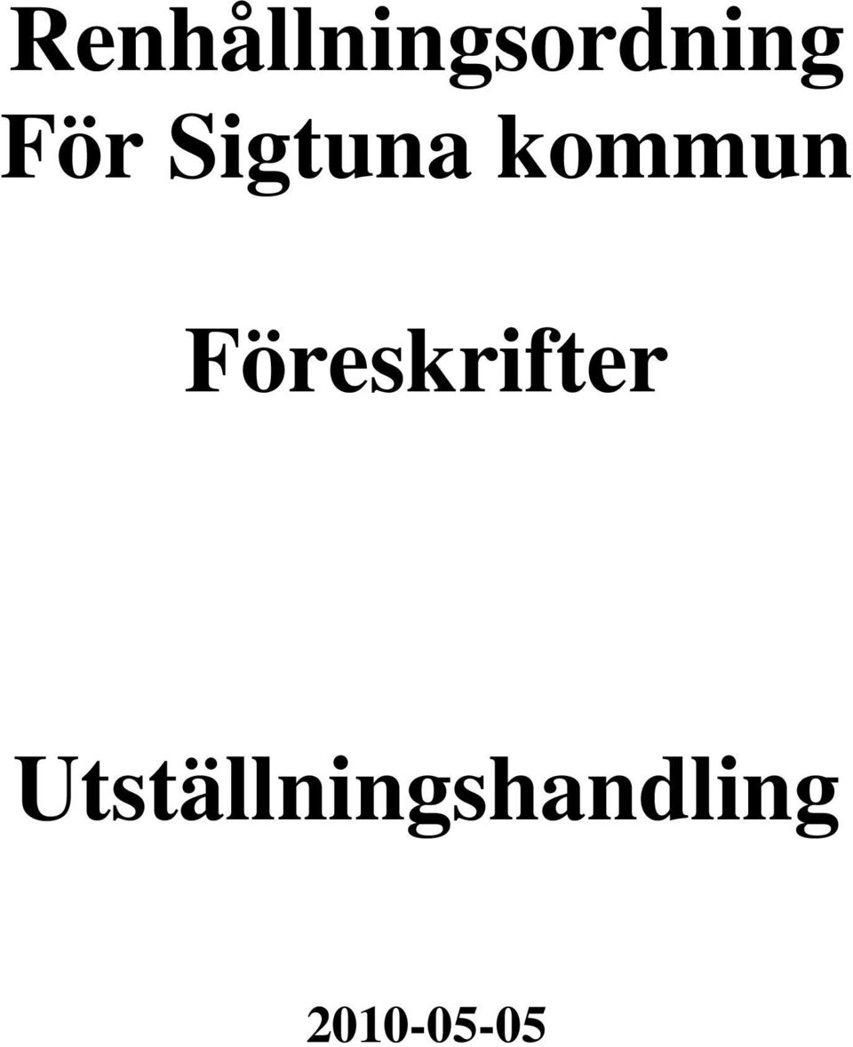 Föreskrifter