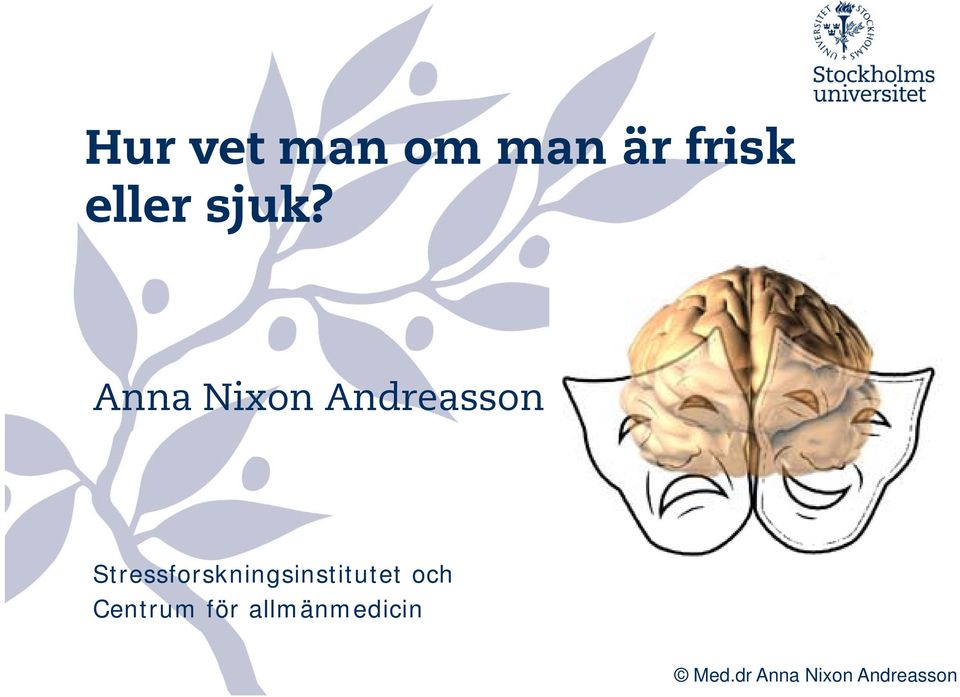 Stressforskningsinstitutet och