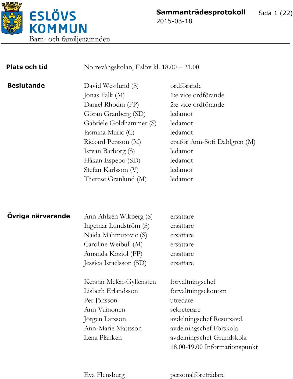 Rickard Persson (M) ers.
