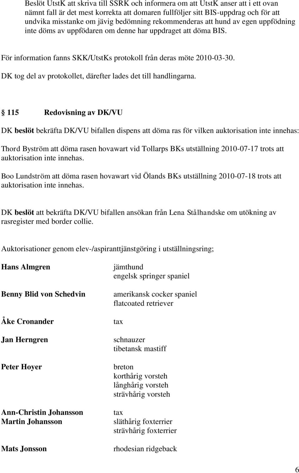 DK tog del av protokollet, därefter lades det till handlingarna.