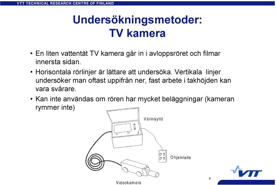 Horisontala rörlinjer är lättare att undersöka.