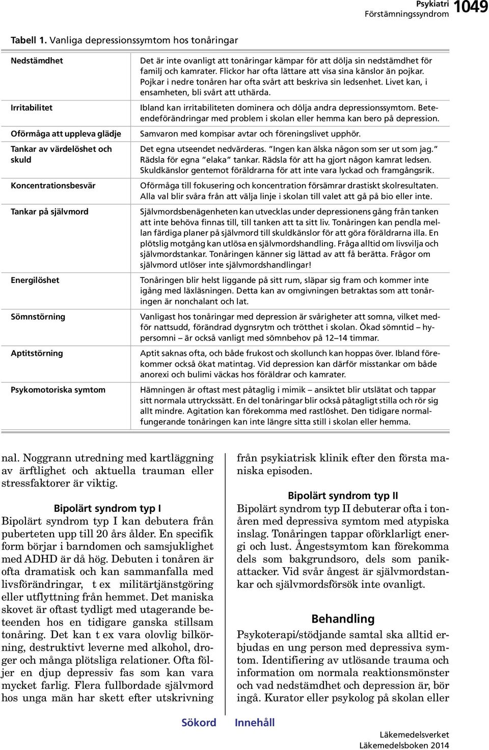 Aptitstörning Psykomotoriska symtom Det är inte ovanligt att tonåringar kämpar för att dölja sin nedstämdhet för familj och kamrater. Flickor har ofta lättare att visa sina känslor än pojkar.