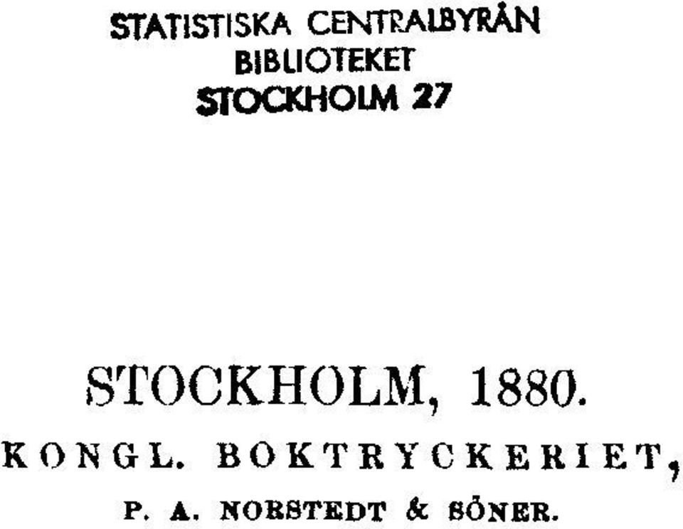 STOCKHOLM, 1880. KONGL.