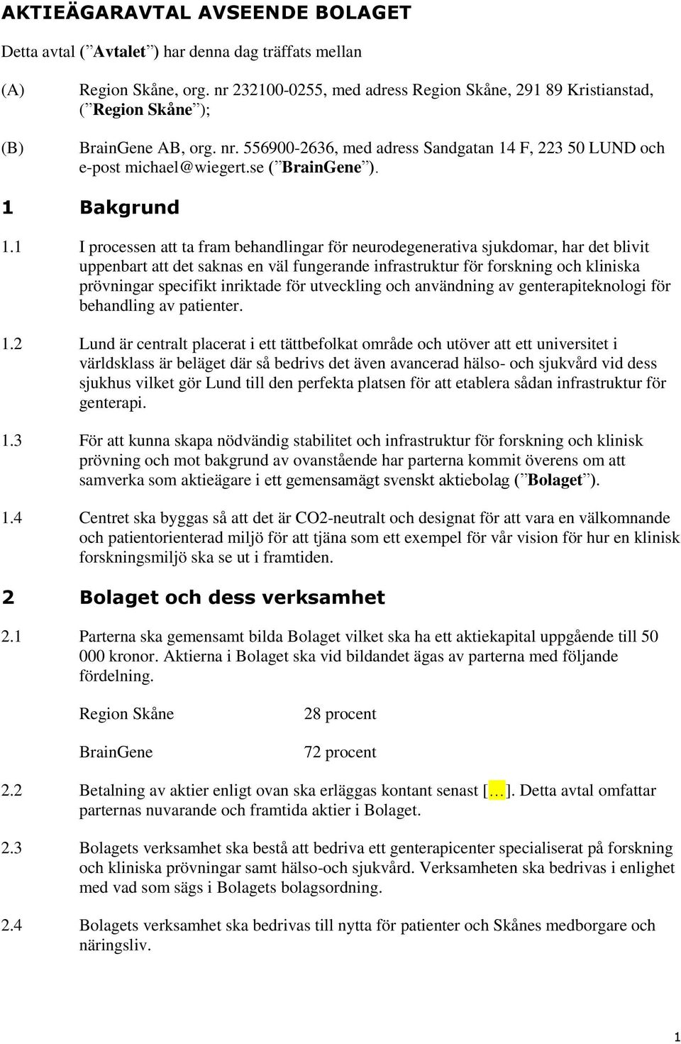 1 Bakgrund 1.