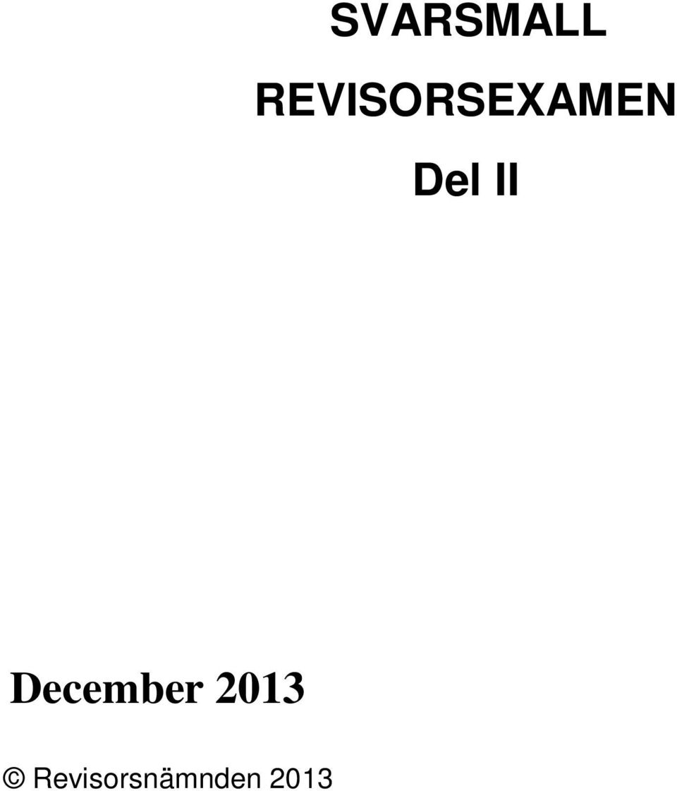 Del II December