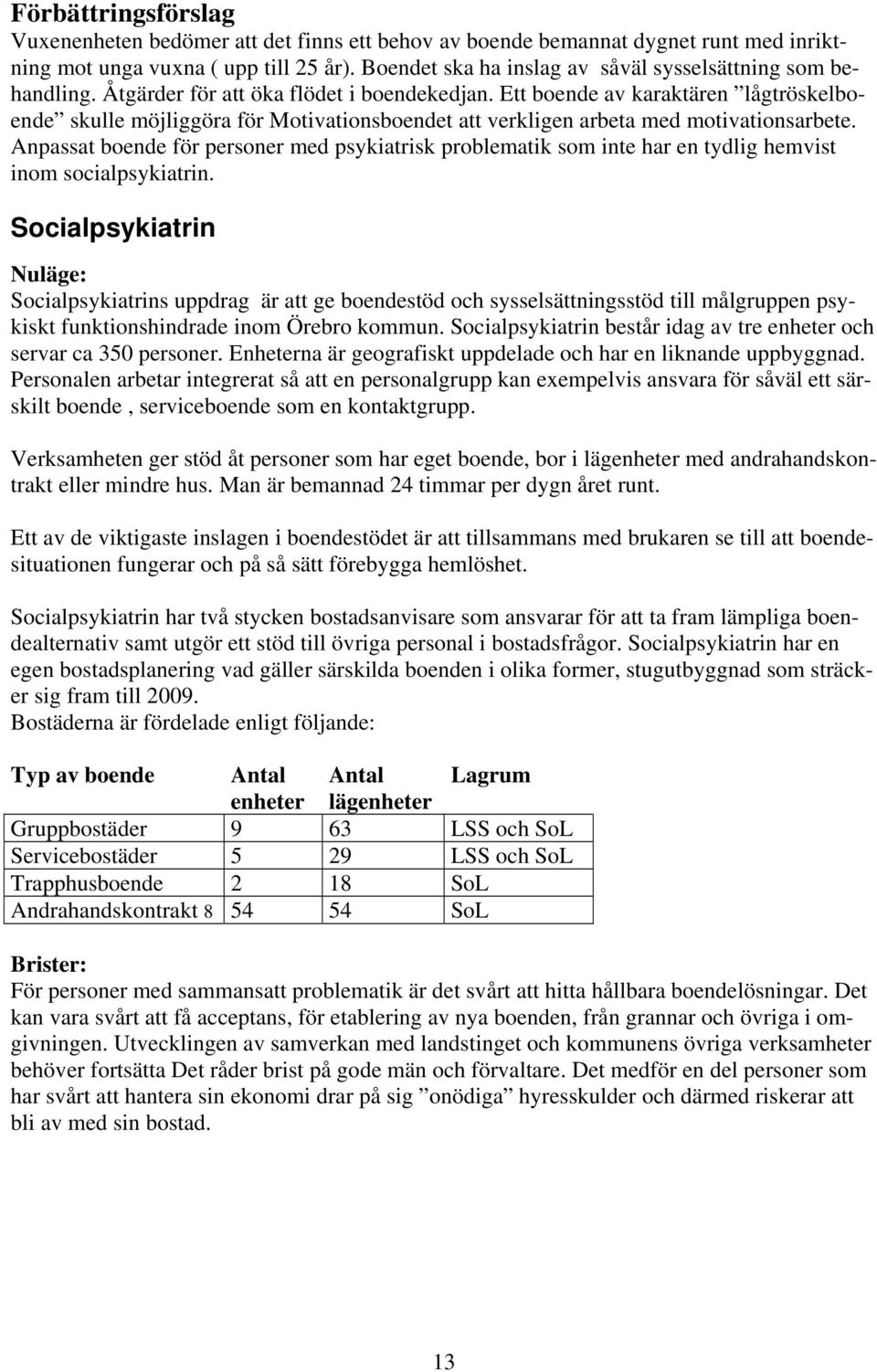 Ett boende av karaktären lågtröskelboende skulle möjliggöra för Motivationsboendet att verkligen arbeta med motivationsarbete.
