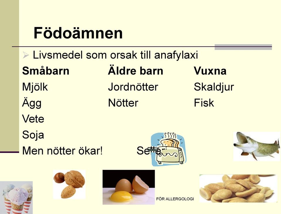 Skaldjur Ägg Nötter Fisk Vete Soja Men nötter