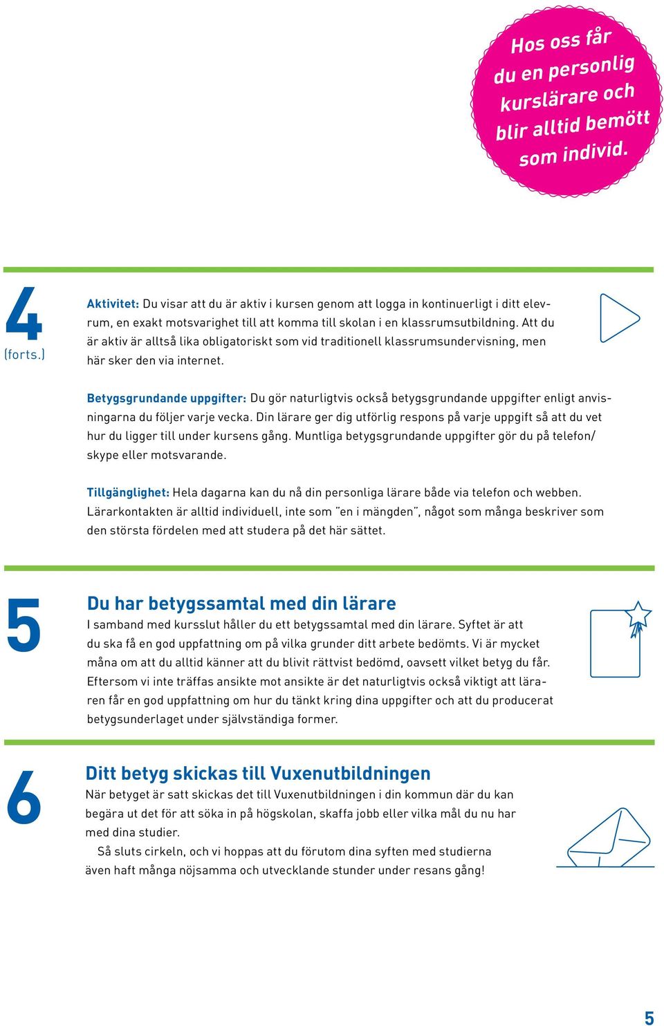 Att du är aktiv är alltså lika obligatoriskt som vid traditionell klassrumsundervisning, men här sker den via internet.