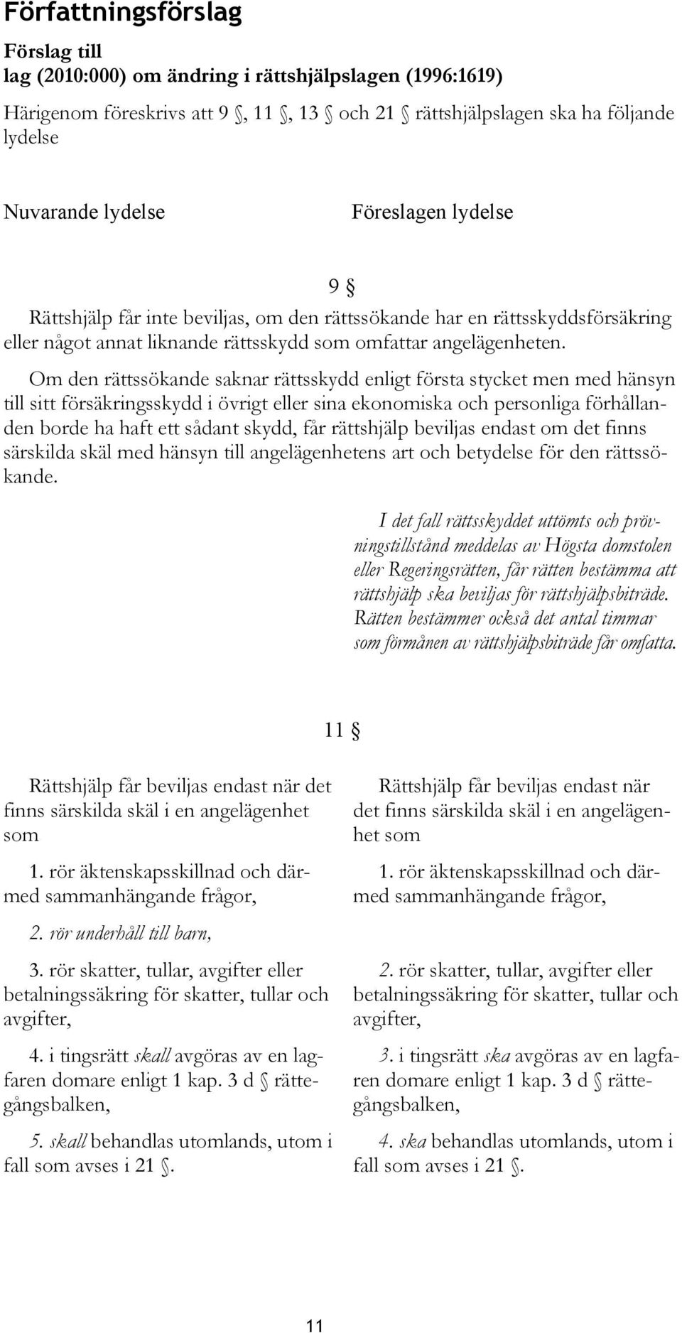 Om den rättssökande saknar rättsskydd enligt första stycket men med hänsyn till sitt försäkringsskydd i övrigt eller sina ekonomiska och personliga förhållanden borde ha haft ett sådant skydd, får
