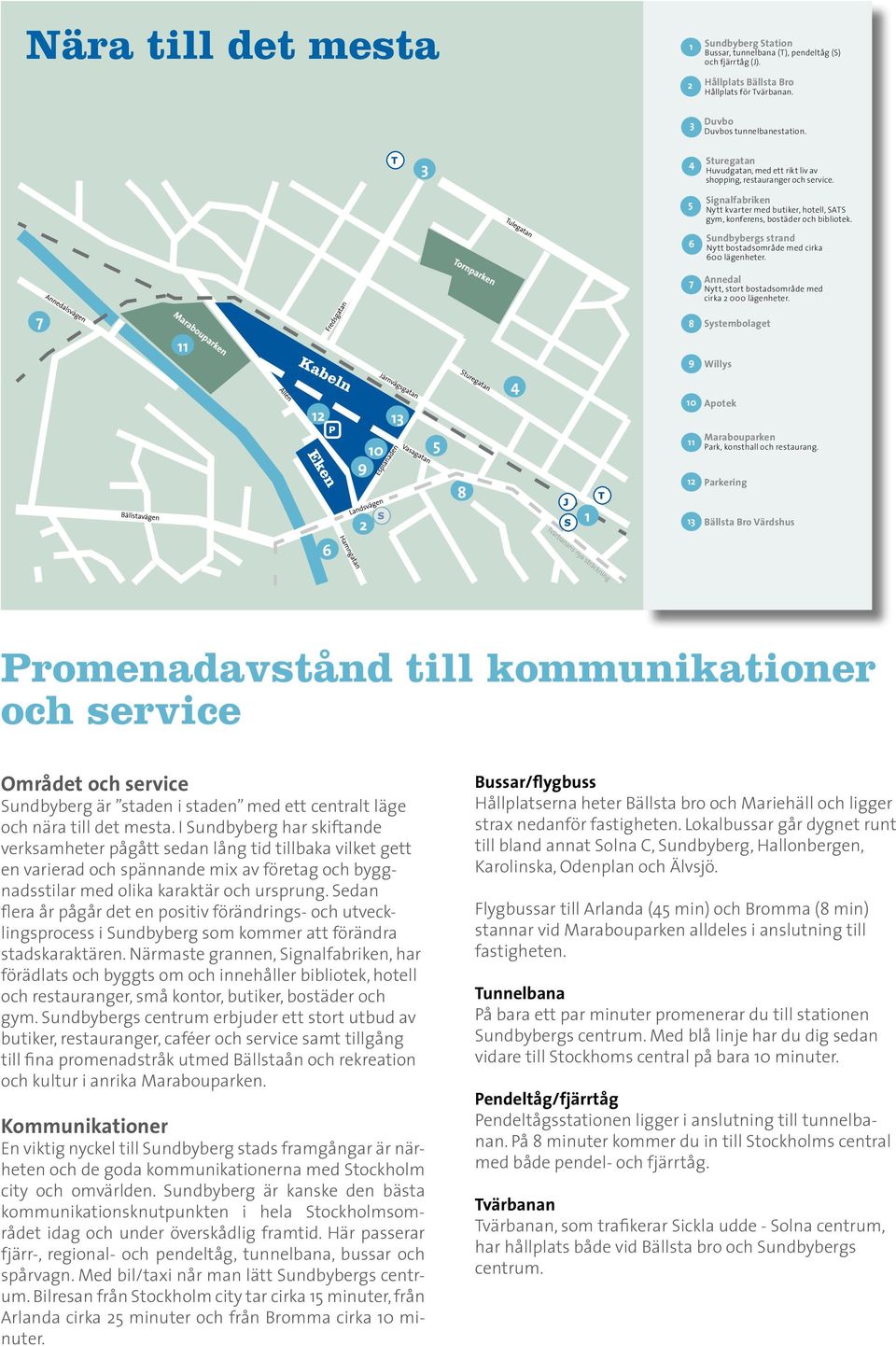 Sundbybergs strand Nytt bostadsområde med cirka 600 lägenheter. 7 Annedal Nytt, stort bostadsområde med cirka 2 000 lägenheter.