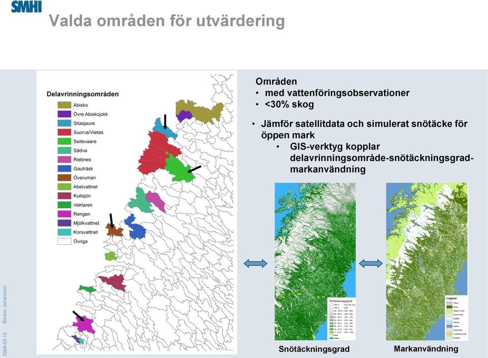 simulerat snötäcke för öppen mark GIS-verktyg kopplar