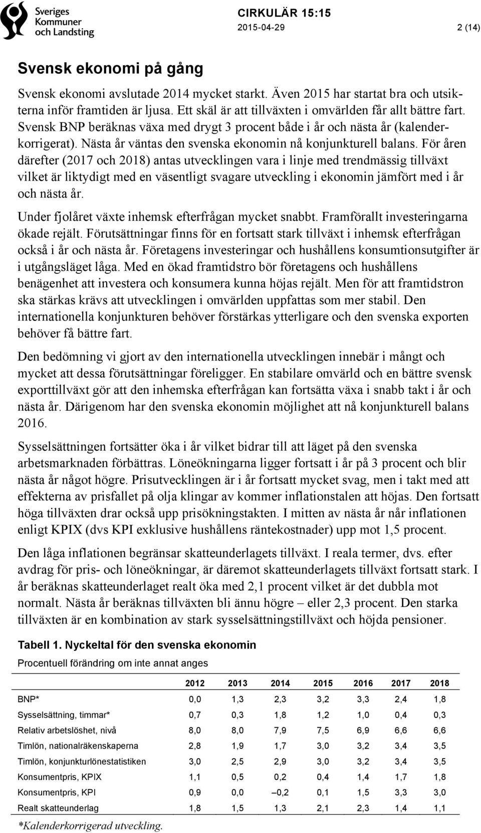 Nästa år väntas den svenska ekonomin nå konjunkturell balans.