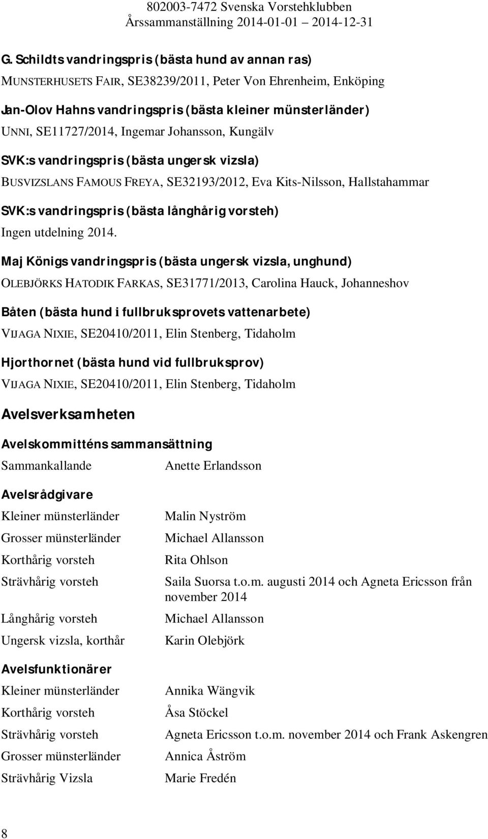 utdelning 2014.