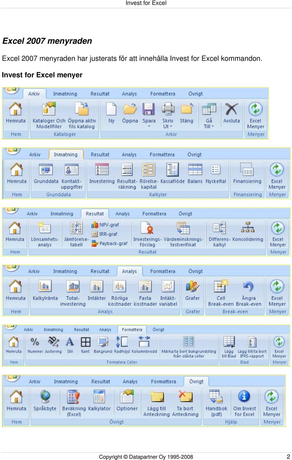 innehålla Invest for Excel kommandon.