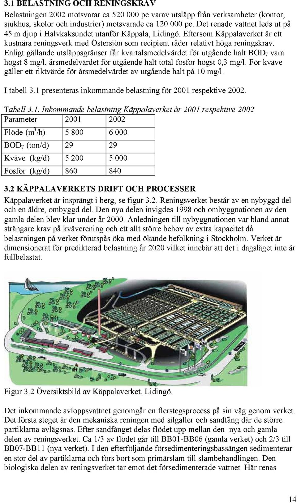 Enligt gällande utsläppsgränser får kvartalsmedelvärdet för utgående halt BOD 7 vara högst 8 mg/l, årsmedelvärdet för utgående halt total fosfor högst 0,3 mg/l.