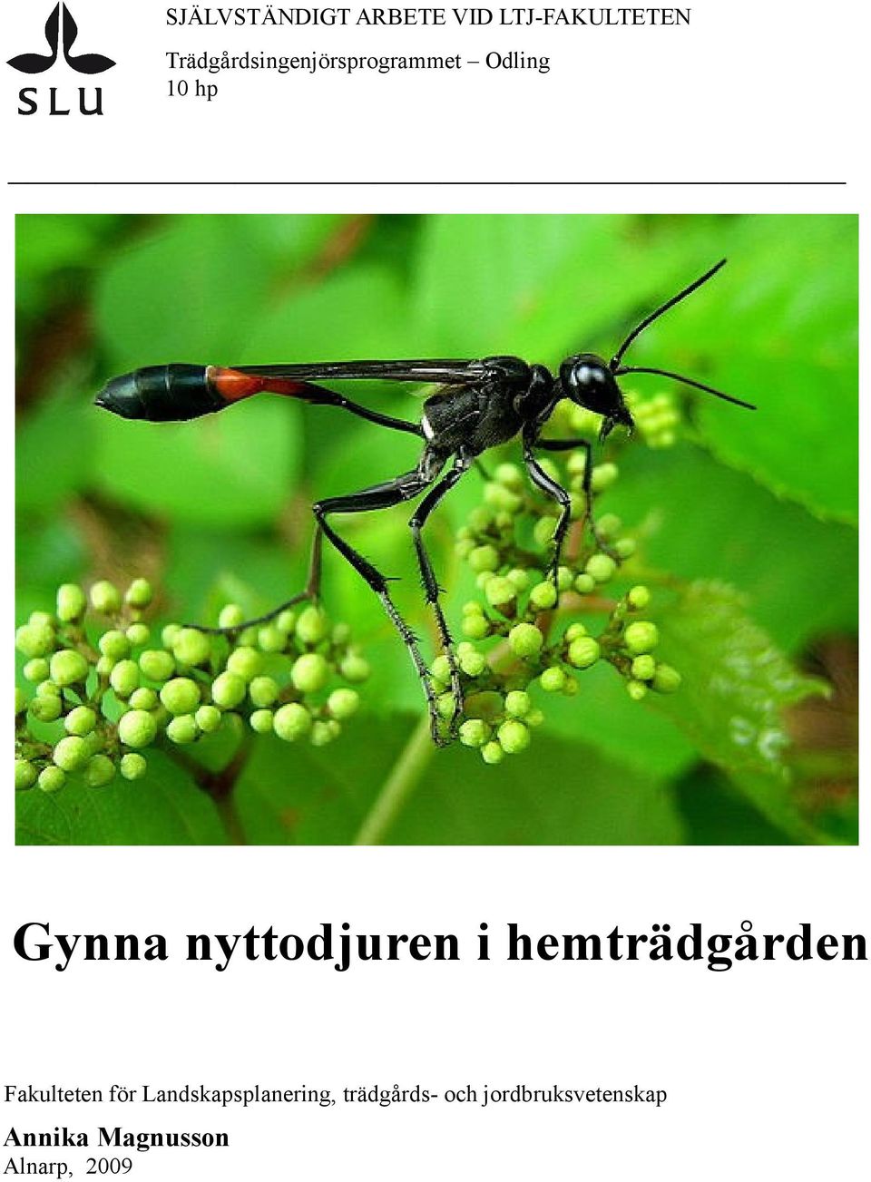 nyttodjuren i hemträdgården Fakulteten för