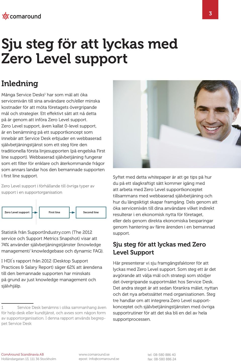 Zero Level support, även kallat 0-level support, är en benämning på ett supportkoncept som innebär att Service Desk erbjuder en webbaserad självbetjäningstjänst som ett steg före den traditionella