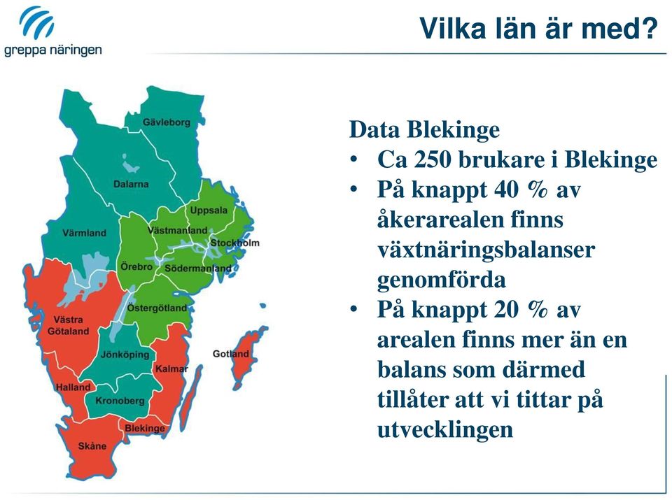 av åkerarealen finns växtnäringsbalanser genomförda På