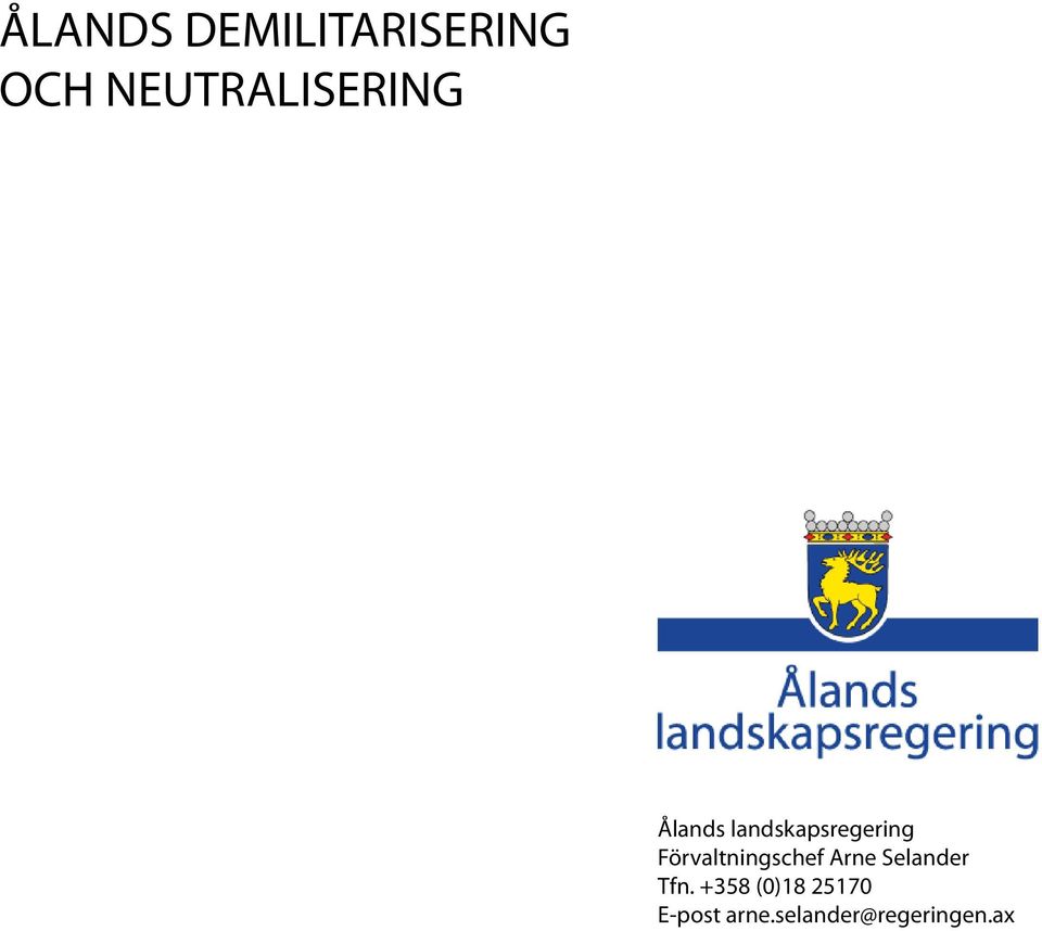 landskapsregering Förvaltningschef