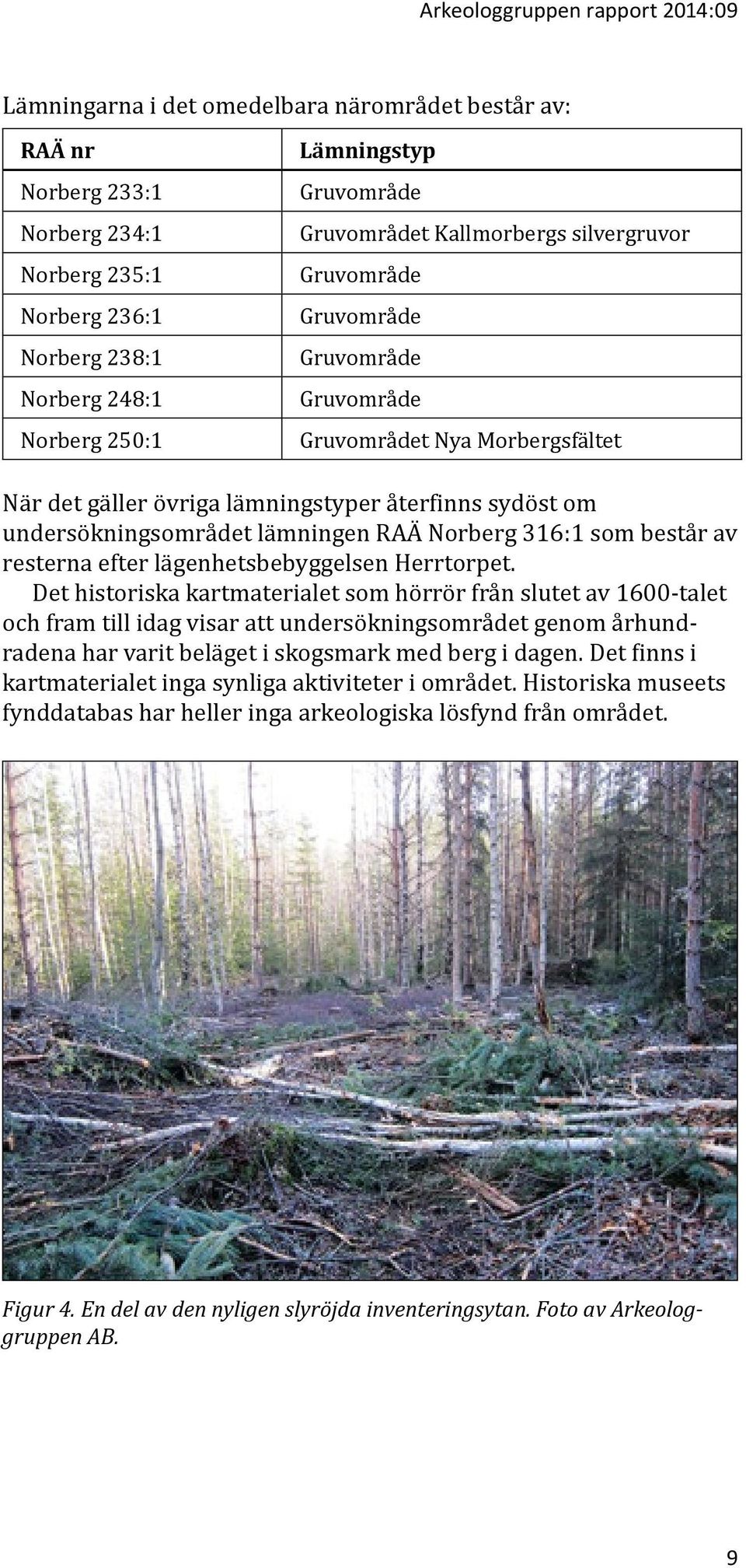 undersökningsområdet lämningen RAÄ Norberg 316:1 som består av resterna efter lägenhetsbebyggelsen Herrtorpet.