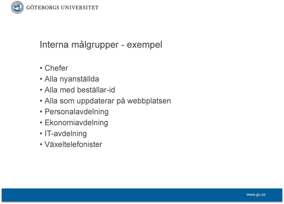 uppdaterar på webbplatsen Personalavdelning