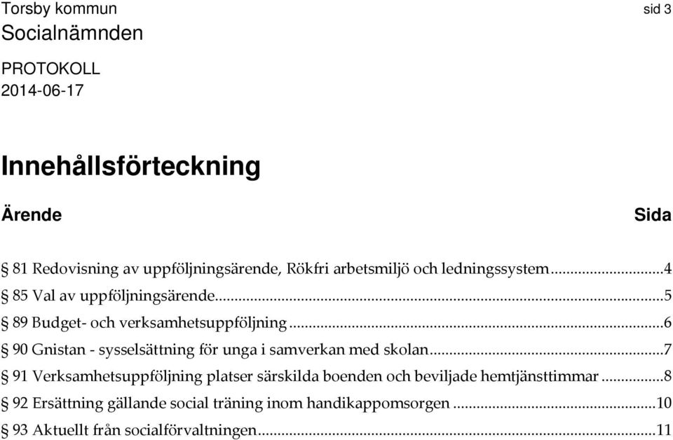 .. 6 90 Gnistan sysselsättning för unga i samverkan med skolan.