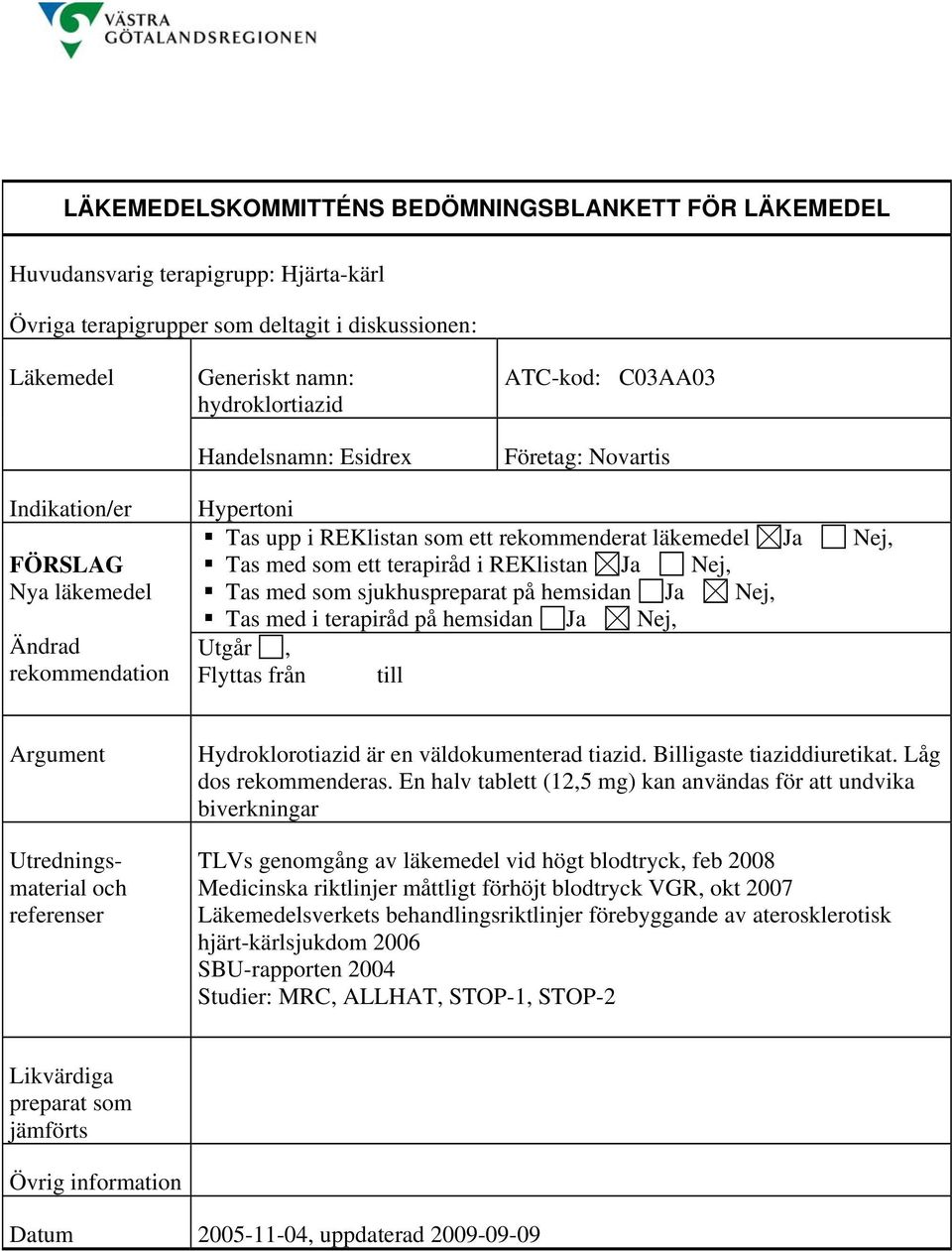 En halv tablett (12,5 mg) kan användas för att undvika biverkningar TLVs genomgång av läkemedel vid högt blodtryck, feb