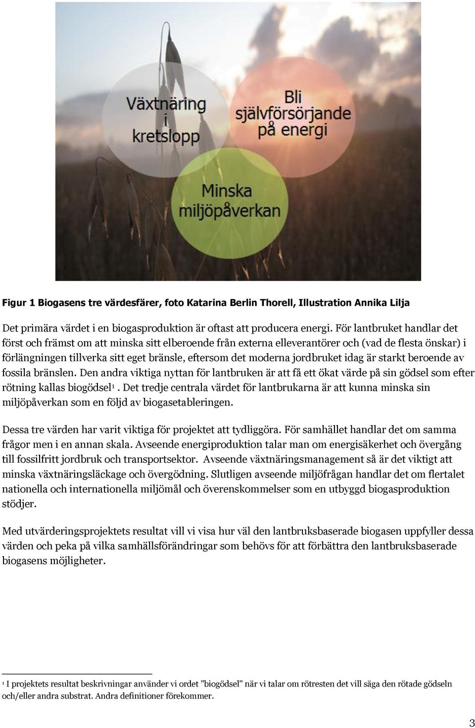 jordbruket idag är starkt beroende av fossila bränslen. Den andra viktiga nyttan för lantbruken är att få ett ökat värde på sin gödsel som efter rötning kallas biogödsel 1.
