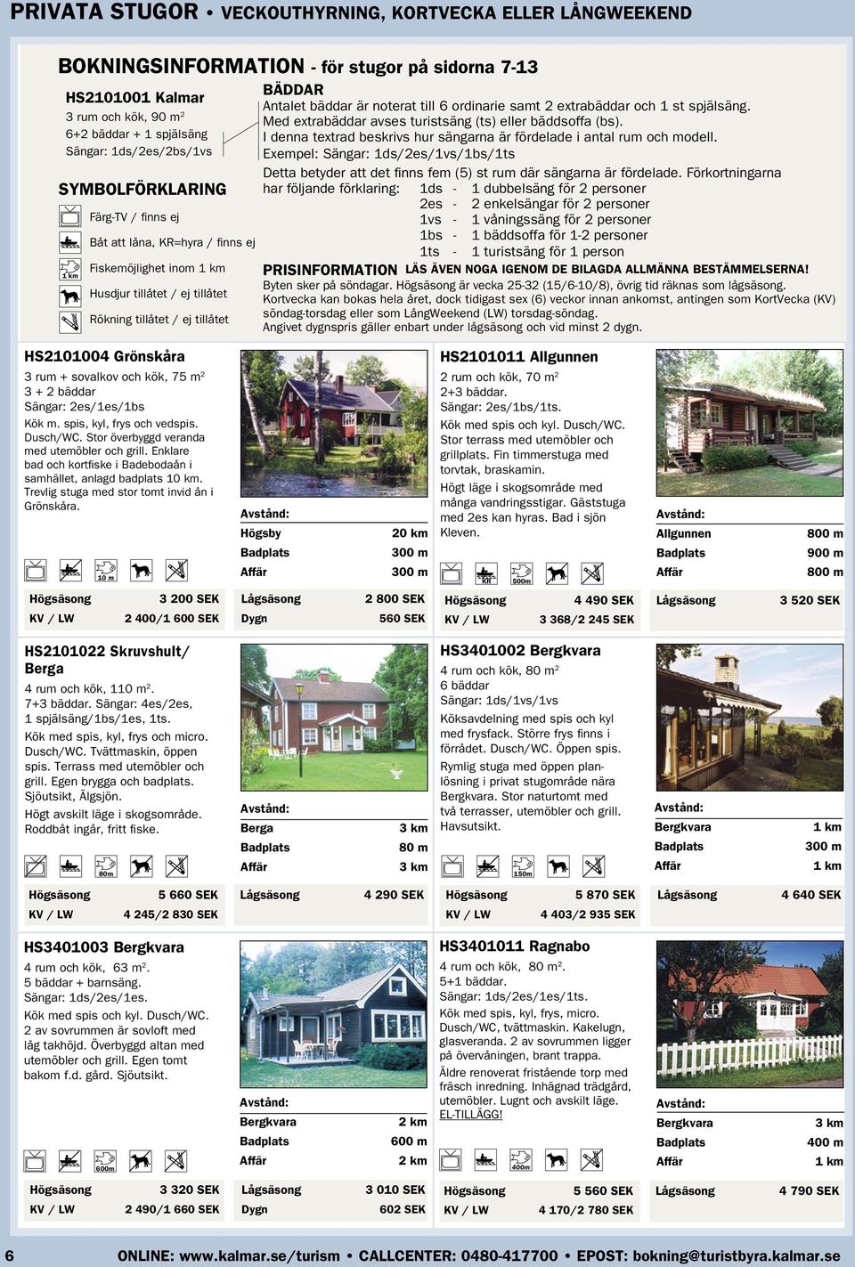 Med extrabäddar avses turistsäng (ts) eller bäddsoffa (bs). I denna textrad beskrivs hur sängarna är fördelade i antal rum och modell.
