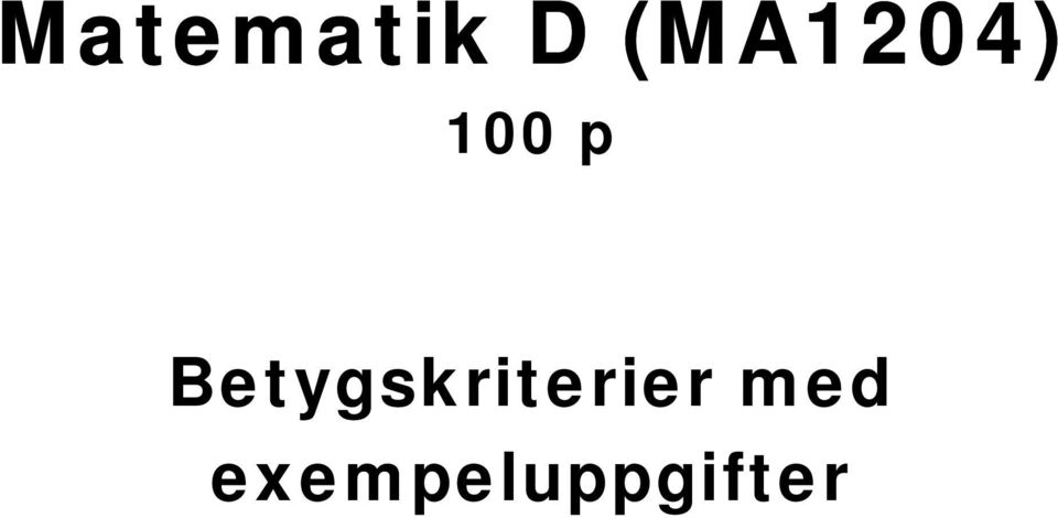 Betygskriterier med