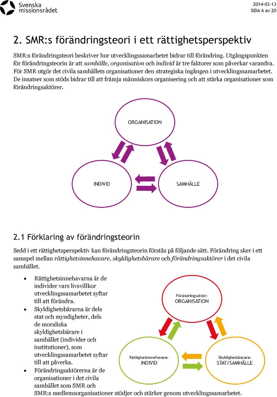 För SMR utgör det civila samhällets organisationer den strategiska ingången i utvecklingssamarbetet.