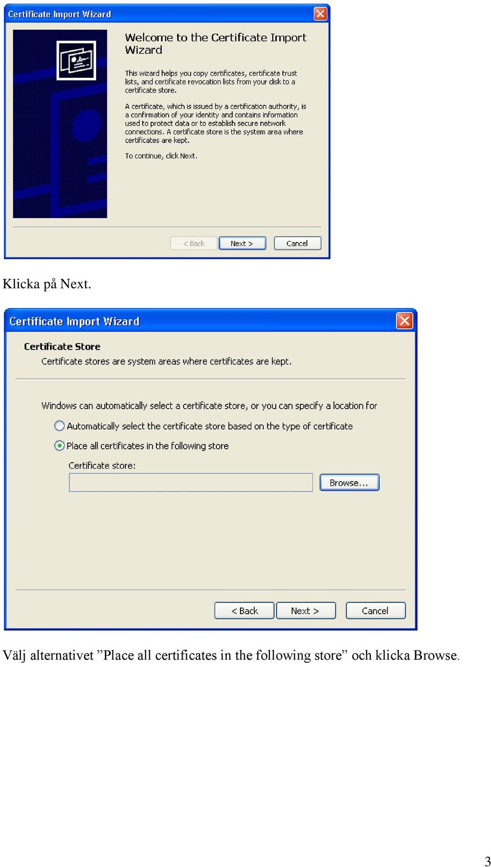 all certificates in the