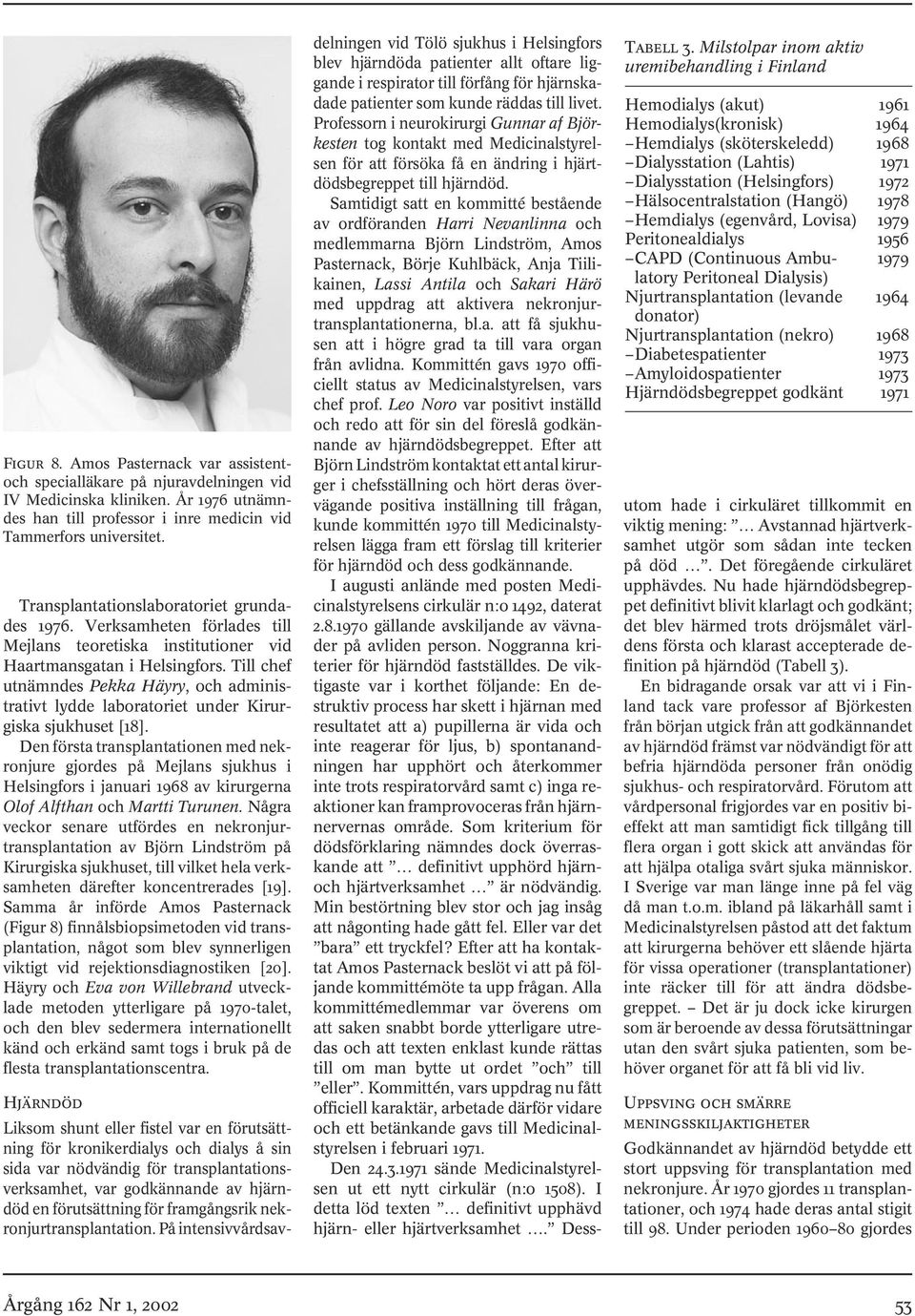 Till chef utnämndes Pekka Häyry, och administrativt lydde laboratoriet under Kirurgiska sjukhuset [18].