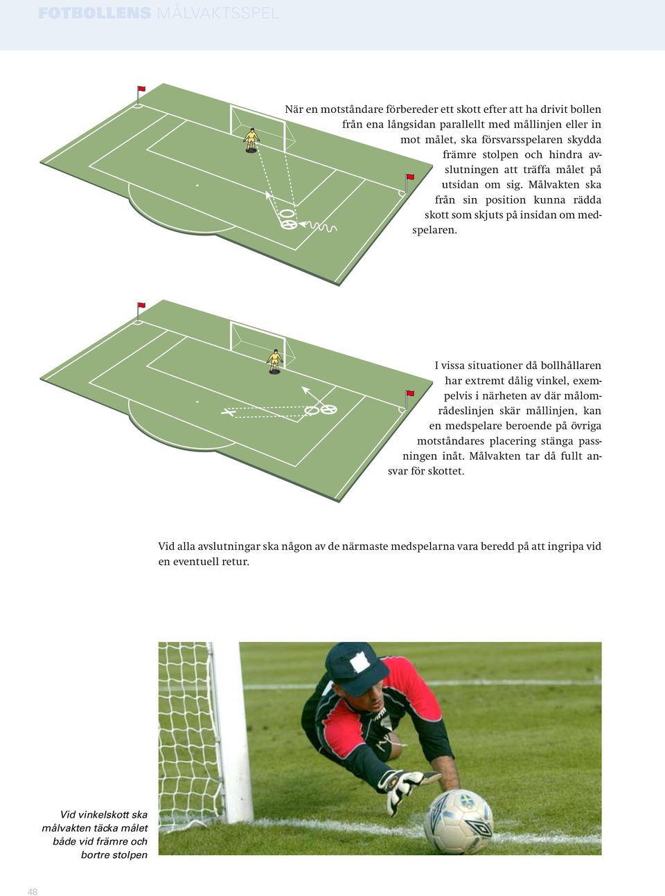 I vissa situationer då bollhållaren har extremt dålig vinkel, exempelvis i närheten av där målområdeslinjen skär mållinjen, kan en medspelare beroende på övriga motståndares placering