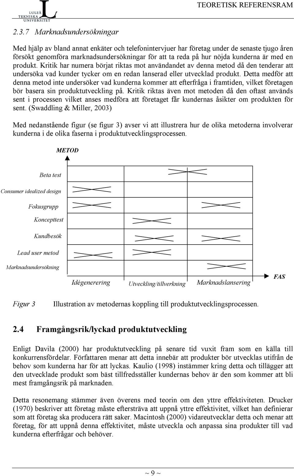 är med en produkt. Kritik har numera börjat riktas mot användandet av denna metod då den tenderar att undersöka vad kunder tycker om en redan lanserad eller utvecklad produkt.