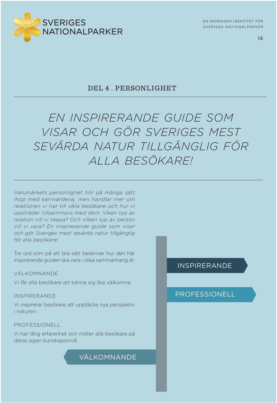 Och vilken typ av person vill vi vara? En inspirerande guide som visar och gör Sveriges mest sevärda natur tillgänglig för alla besökare!