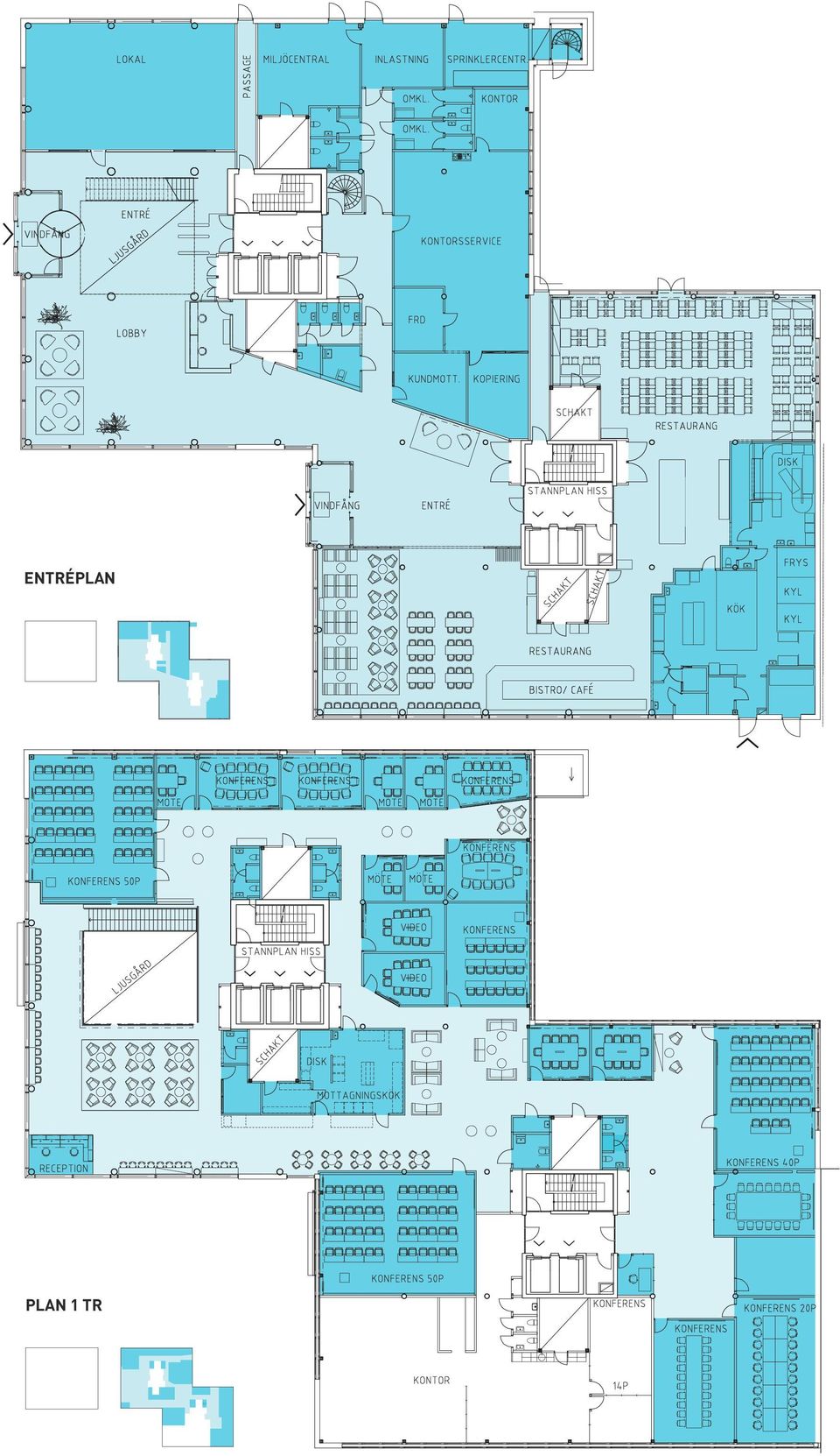 Mötesrum 18-20p 4st GRÖNA SKRAPAN plan 4