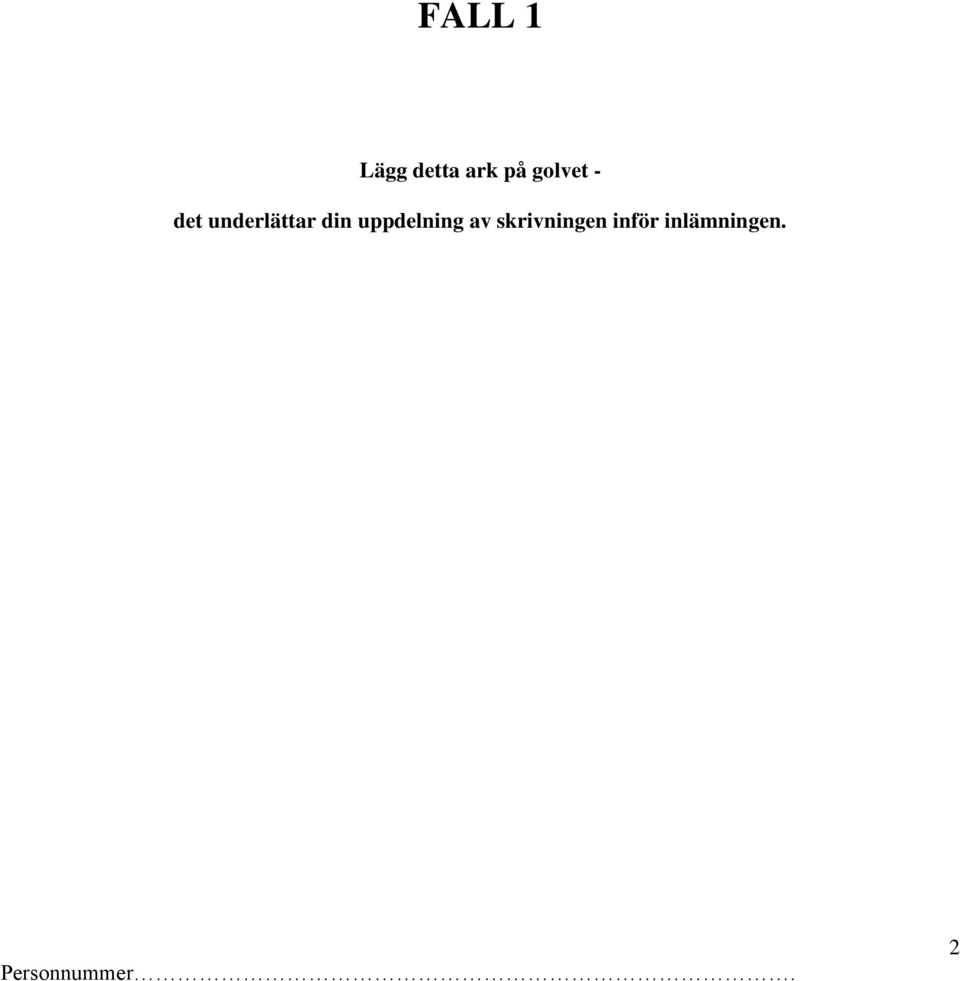 din uppdelning av