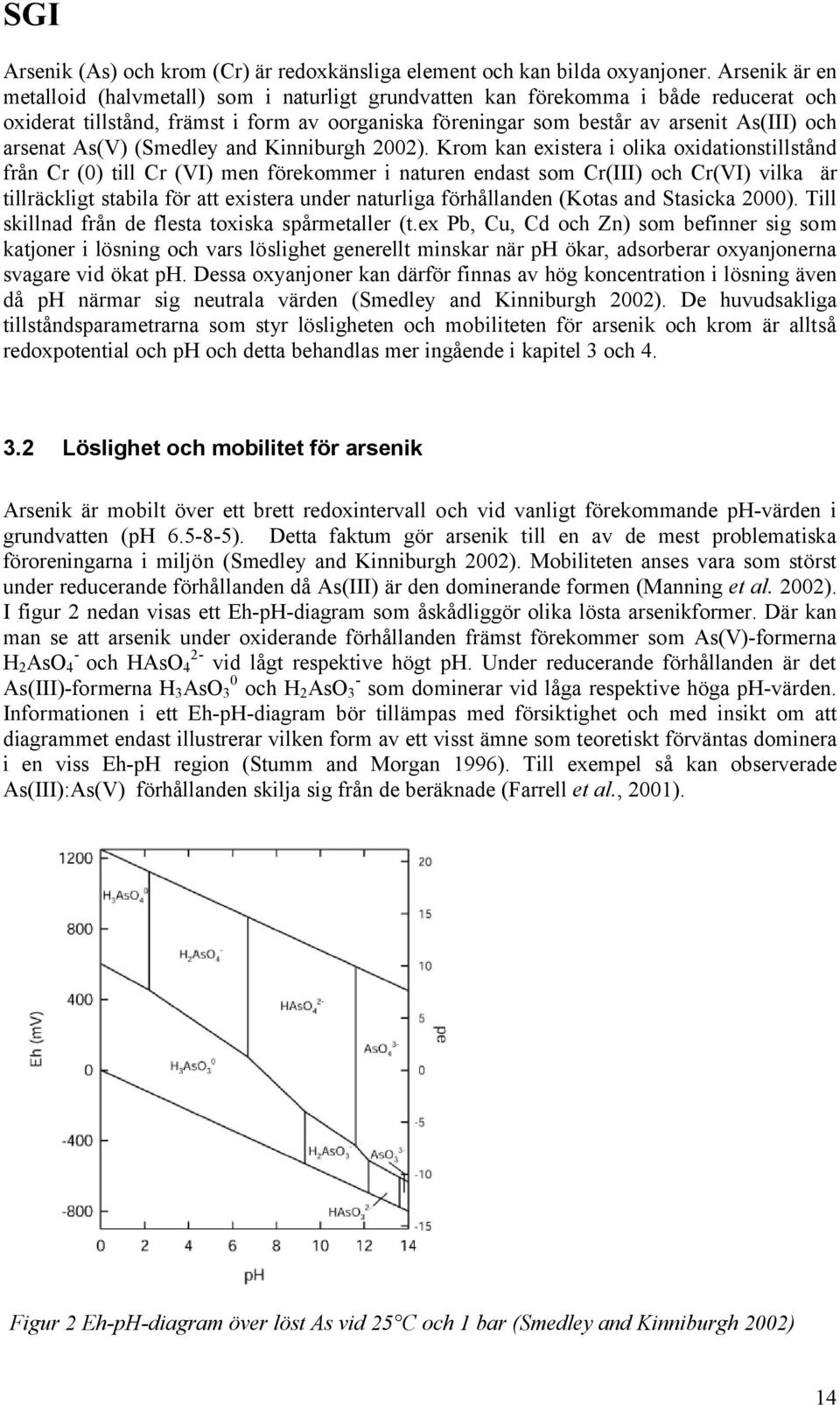 arsenat As(V) (Smedley and Kinniburgh 2002).