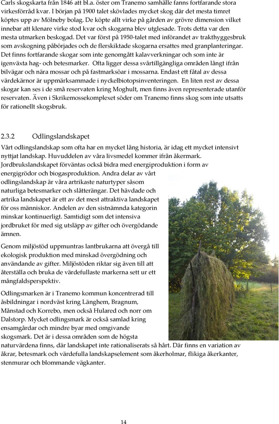 Det var först på 1950-talet med införandet av trakthyggesbruk som avskogning påbörjades och de flerskiktade skogarna ersattes med granplanteringar.