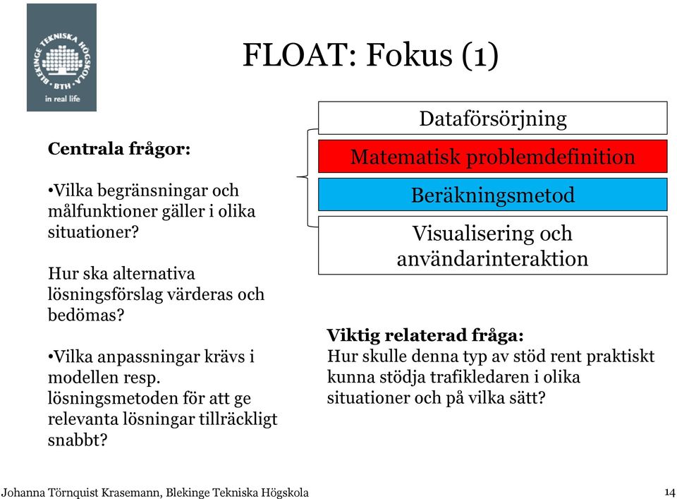 lösningsmetoden för att ge relevanta lösningar tillräckligt snabbt?