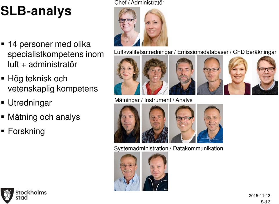 beräkningar Hög teknisk och vetenskaplig kompetens Utredningar Mätningar /